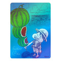 One Piece Luffy NatsuComi 2026 MetaKira Watermelon collectible card upright on white
